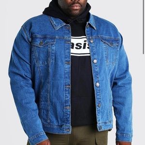 Men’s Plus Size Denim Jackets Blue/Black